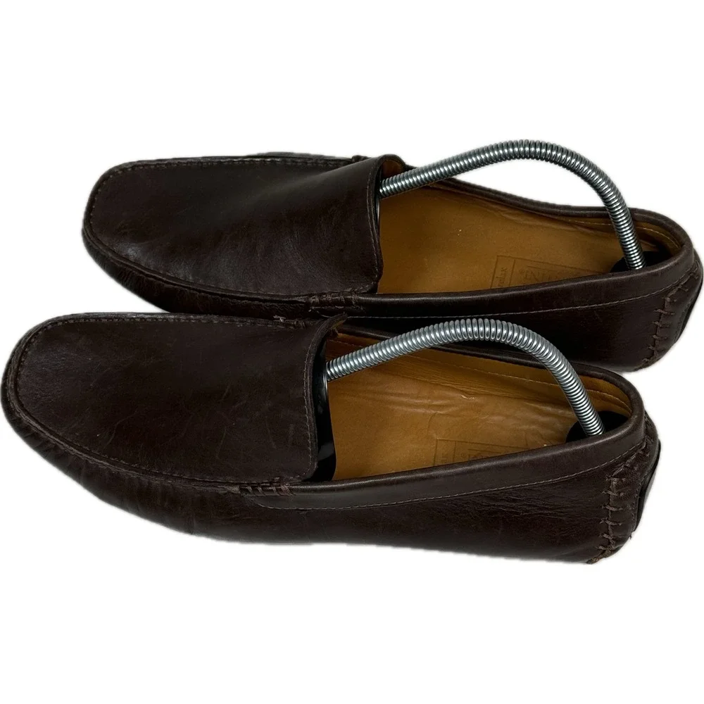 Mercanti Fiorentini Mens Dark Brown Leather Driving Loafers MF-9838A Size 11.5 M